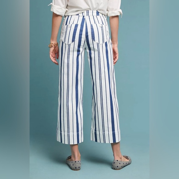 Anthropologie Capitaine Striped Wide Leg Pants - Picture 10 of 10
